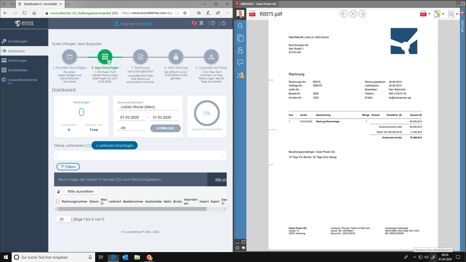 invoicefetcher & AMAGNO: Cooperation takes digitisation to the next level